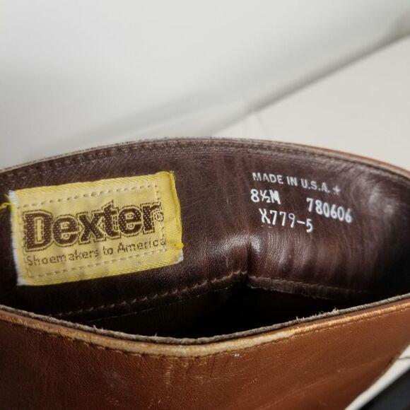 Vintage Dexter Riding Boots Reddish Brown Leather‎ Stacked Heel Size 8.5M - Picture 12 of 14